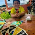 sometimes you'll get lucky sometimes you'll not | MY COUSIN; ME | image tagged in uno | made w/ Imgflip meme maker