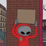 Guy Holding Cardboard Sign (TheAlienBoy) template