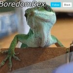 BoredomRex announcement template meme