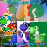 era is trash :angry: | Tooly. I am king; LOVE FOR BOSHI AND YOSHI | image tagged in yoshi_official announcement temp v2,yoshi,boshi,mario rpg,smrpg,rpg mario | made w/ Imgflip meme maker