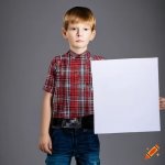 AI generated kid with a paper