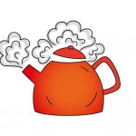 steam kettle blowing