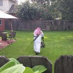 armed lawn mowing ak-47 rifle JPP