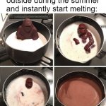 "Is this what it feels like to be a popsicle?" | That moment when you step outside during the summer and instantly start melting: | image tagged in chocolate gorilla,summer,memes,funny,so true memes,relatable memes | made w/ Imgflip meme maker
