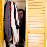 Man hiding in closet Earl JPP coward, weakling