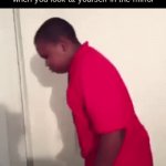 im so "buff" | when you look at yourself in the mirror | image tagged in gifs,meme,stronk | made w/ Imgflip video-to-gif maker