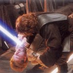 Anakin with Lightsaber to Kenobi's Throat meme