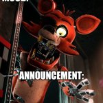 Foxy_Da_Pirate_Fox Announcement Template meme