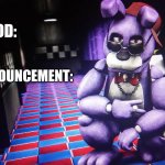 Bonnie_The_Rabbit Announcement Template meme