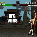 Fatality Mortal Kombat | FURRY GANG; NON FURRY GANG; NFG 
WINS | image tagged in fatality mortal kombat | made w/ Imgflip meme maker