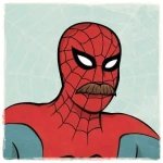 Spiderman Mustache template