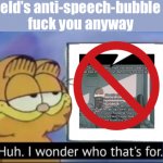 garfield anti-speech card