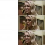 Mirrored approving/disapproving bimbo template