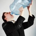 Guy drinking lots of water meme
