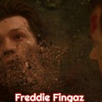 Spiderman getting Thanos snapped | Freddie Fingaz | image tagged in spiderman getting thanos snapped,freddie fingaz,slavic | made w/ Imgflip meme maker