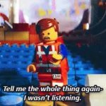 Lego Movie Wasn’t Listening GIF Template