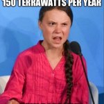 Greta Thunberg how dare you | MSG SPHERE USING 150 TERRAWATTS PER YEAR; HOW DARE YOU! | image tagged in greta thunberg how dare you | made w/ Imgflip meme maker