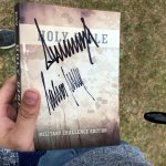 "Military Challenge Edition" bible signed by donald trump