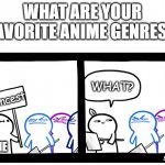 Don't judge me 2 panel | WHAT ARE YOUR FAVORITE ANIME GENRES? WHAT? incest; ME | image tagged in don't judge me 2 panel,meme,anime,dont judge me | made w/ Imgflip meme maker