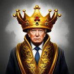 Trump's fantasy, a royal crown. It doesn't fit, him or us.