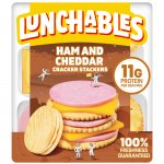 Lunchables Ham & Cheddar Cheese Cracker Stackers Snack Kit Kids