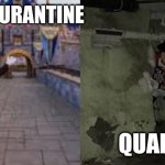 Before and after qurantine | BEFORE QURANTINE; QUARANTINE | image tagged in good/bad disney world | made w/ Imgflip meme maker