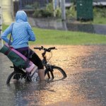 Cycling in the rain