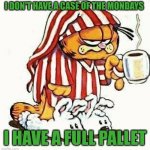 I hate Monday's  | I DON'T HAVE A CASE OF THE MONDAYS; I HAVE A FULL PALLET | image tagged in i hate monday's | made w/ Imgflip meme maker