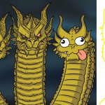 four headed yellow dragon