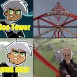 Daredevil meme | Nice Tower; DUMB IDEA! | image tagged in danny phantom,template,gittersteigen,latticeclimbing,memes | made w/ Imgflip meme maker