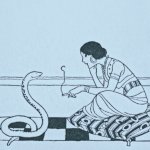 girl talking with snake