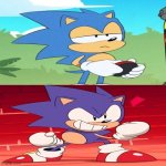 Sonic reacted to that info