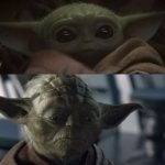 Young and Old Yoda meme