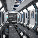 SCI FI INTERIOR SCENE SPACE SHIP | 3D model