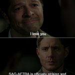 Cry Harder Bob | SAG-AFTRA is officially striking and Disney CEO Bob Iger is super butthurt about it | image tagged in destiel i love you | made w/ Imgflip meme maker