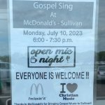 McDonald’s gospel open mic