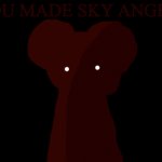 You made sky angry