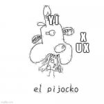 OwO | Y I; X U X | image tagged in el pijocko,rocko,x,pijocko | made w/ Imgflip meme maker