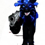Angry Wolf With Gun template