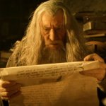 Gandalf reading