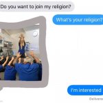 ALL HAIL THE CATO | image tagged in whats your religion | made w/ Imgflip meme maker