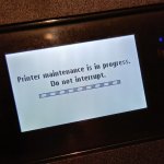 Printer maintenance in progress