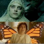 Frodo Caterpillar Butterfly template