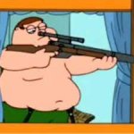 Peter griffin with sniper rifle