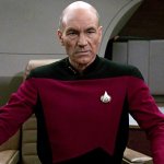 Picard  in Captain's chair