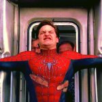 Spider Man stopping train