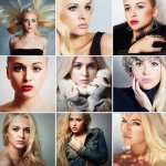 Nine attractive women