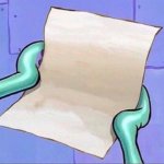 Squidward note template