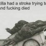 Godzilla had a stroke