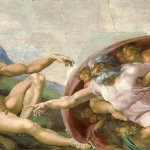 Michelangelo Adam God size shame template